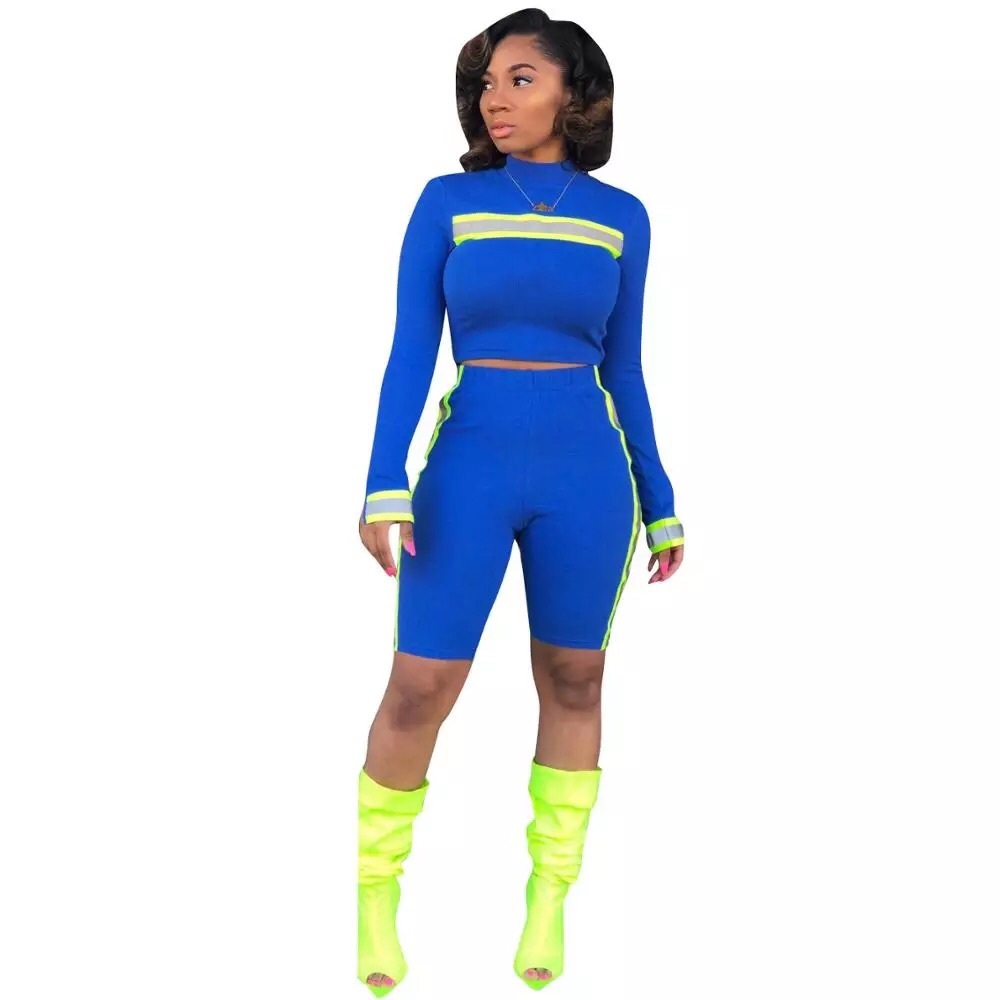 2 piece short reflective set.